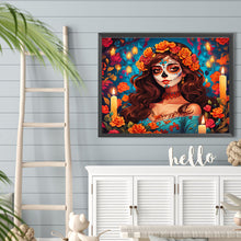 Load image into Gallery viewer, Diamond Painting - Full Round - Beautiful woman with grimace (40*30CM)