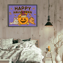 Load image into Gallery viewer, Diamond Painting - Full Round - Cute pumpkin lantern and animals (40*30CM)