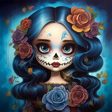 Load image into Gallery viewer, Diamond Painting - Full Round - sugar skull girl (30*30CM)