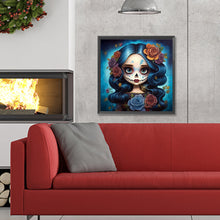 Load image into Gallery viewer, Diamond Painting - Full Round - sugar skull girl (30*30CM)