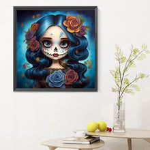 Load image into Gallery viewer, Diamond Painting - Full Round - sugar skull girl (30*30CM)