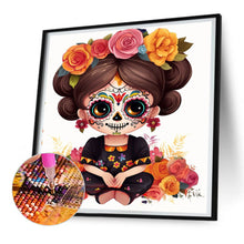 Load image into Gallery viewer, Diamond Painting - Full Round - sugar skull girl (30*30CM)