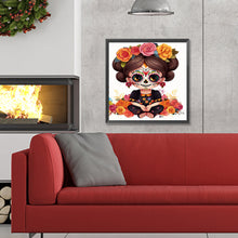 Load image into Gallery viewer, Diamond Painting - Full Round - sugar skull girl (30*30CM)