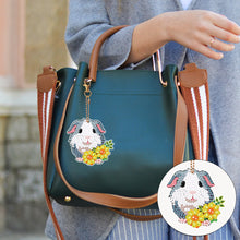 Load image into Gallery viewer, 8PCS Double Sided Round Diamond Painting Keychain Pendant (Two Colours Hamster)