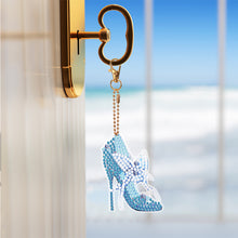 Load image into Gallery viewer, 7PCS Double Sided Diamond Painting Art Keychain Pendant (Butterfly High Heels)