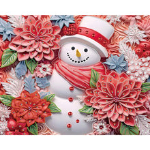 Load image into Gallery viewer, Diamond Painting - Partial Special Shaped - Snowman¡¤Red (40*50CM)