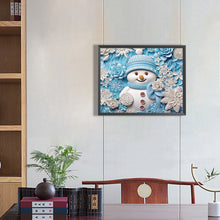 Load image into Gallery viewer, Diamond Painting - Partial Special Shaped - Snowman¡¤Blue (40*50CM)