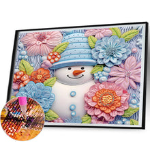 Load image into Gallery viewer, Diamond Painting - Partial Special Shaped - Snowman¡¤Green (40*50CM)