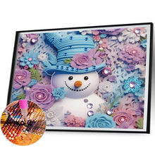 Load image into Gallery viewer, Diamond Painting - Partial Special Shaped - Snowman¡¤Purple (40*50CM)