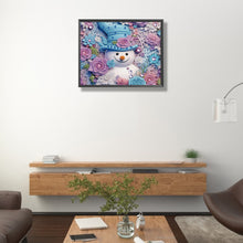 Load image into Gallery viewer, Diamond Painting - Partial Special Shaped - Snowman¡¤Purple (40*50CM)