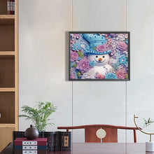 Load image into Gallery viewer, Diamond Painting - Partial Special Shaped - Snowman¡¤Purple (40*50CM)