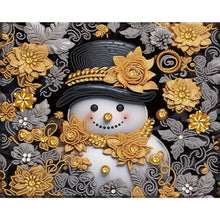 Load image into Gallery viewer, Diamond Painting - Partial Special Shaped - Snowman¡¤Gold (40*50CM)