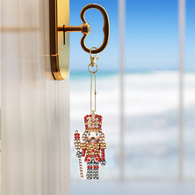 Load image into Gallery viewer, 6PCS Double Sided Special Shape Diamond Painting Keychain (Christmas Nutcracker)