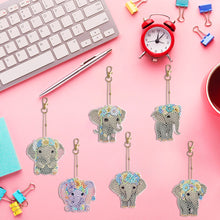 Load image into Gallery viewer, 6PCS Double Sided Special Shape Diamond Painting Keychain for Beginner(Elephant)