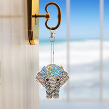 Load image into Gallery viewer, 6PCS Double Sided Special Shape Diamond Painting Keychain for Beginner(Elephant)