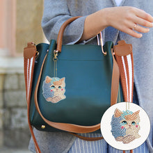 Load image into Gallery viewer, 6PCS Double Sided Special Shape Diamond Painting Keychain for Beginners (Kitten)