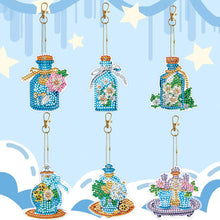 Load image into Gallery viewer, 6PCS Double Sided Special Shape Diamond Painting Keychain (Perfume Bottle)