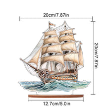 Load image into Gallery viewer, Wooden Sailboat Diamonds Painting Desktop Decor for Table Office Home Decor (#1)