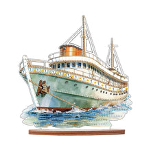 Load image into Gallery viewer, Wooden Sailboat Diamonds Painting Desktop Decor for Table Office Home Decor (#2)