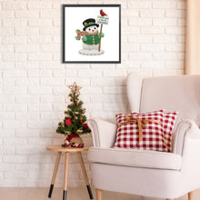 Load image into Gallery viewer, Diamond Painting - Partial Special Shaped - Christmas snowman (30*30CM)