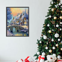 Load image into Gallery viewer, Diamond Painting - Full Round - Small town in the snow (30*40CM)