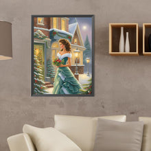Load image into Gallery viewer, Diamond Painting - Full Round - santa girl (30*40CM)