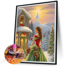 Load image into Gallery viewer, Diamond Painting - Full Round - santa girl (30*40CM)