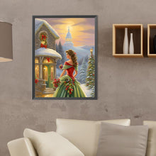 Load image into Gallery viewer, Diamond Painting - Full Round - santa girl (30*40CM)