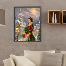 Load image into Gallery viewer, Diamond Painting - Full Round - santa girl (30*40CM)