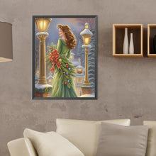 Load image into Gallery viewer, Diamond Painting - Full Round - santa girl (30*40CM)