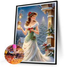 Load image into Gallery viewer, Diamond Painting - Full Round - santa girl (30*40CM)