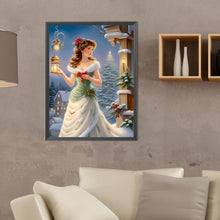 Load image into Gallery viewer, Diamond Painting - Full Round - santa girl (30*40CM)