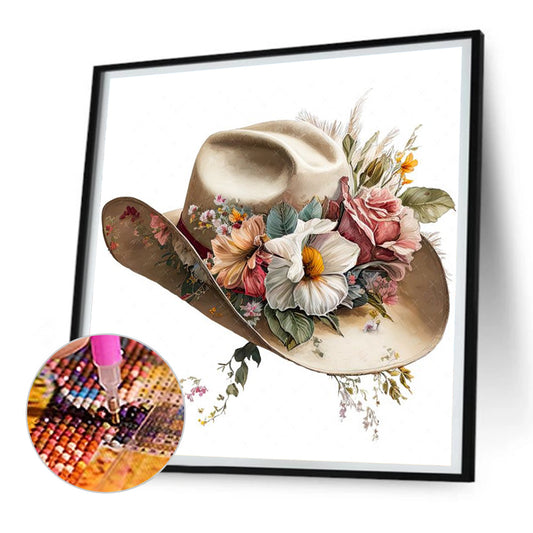 Diamond Painting - Full Round - flower hat (30*30CM)