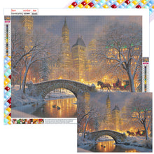 Load image into Gallery viewer, Diamond Painting - Full Square - city winter scene (50*40CM)