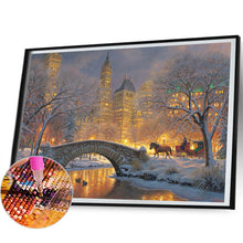 Load image into Gallery viewer, Diamond Painting - Full Square - city winter scene (50*40CM)