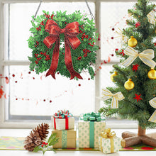 Load image into Gallery viewer, Acrylic Christmas Wreath Single-Sided Diamond Painting Hanging Pendant (#1)