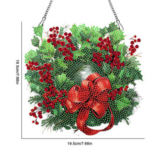 Load image into Gallery viewer, Acrylic Christmas Wreath Single-Sided Diamond Painting Hanging Pendant (#2)