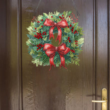 Load image into Gallery viewer, Acrylic Christmas Wreath Single-Sided Diamond Painting Hanging Pendant (#3)