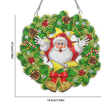 Load image into Gallery viewer, Acrylic Christmas Wreath Single-Sided Diamond Painting Hanging Pendant (#4)