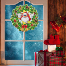 Load image into Gallery viewer, Acrylic Christmas Wreath Single-Sided Diamond Painting Hanging Pendant (#4)