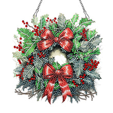Load image into Gallery viewer, Acrylic Christmas Wreath Single-Sided Diamond Painting Hanging Pendant (#5)