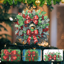 Load image into Gallery viewer, Acrylic Christmas Wreath Single-Sided Diamond Painting Hanging Pendant (#5)