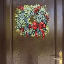 Load image into Gallery viewer, Acrylic Christmas Wreath Single-Sided Diamond Painting Hanging Pendant (#6)
