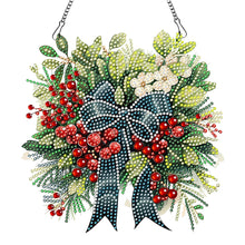 Load image into Gallery viewer, Acrylic Christmas Wreath Single-Sided Diamond Painting Hanging Pendant (#7)