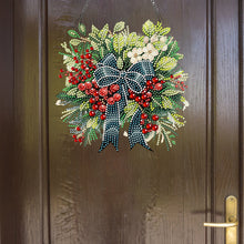 Load image into Gallery viewer, Acrylic Christmas Wreath Single-Sided Diamond Painting Hanging Pendant (#7)