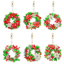Load image into Gallery viewer, 6/12PCS Double Sided Special Shape Diamond Painting Keychain for DIY Xmas Decor