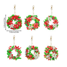 Load image into Gallery viewer, 6/12PCS Double Sided Special Shape Diamond Painting Keychain for DIY Xmas Decor