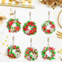 Load image into Gallery viewer, 6/12PCS Double Sided Special Shape Diamond Painting Keychain for DIY Xmas Decor