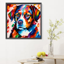 Load image into Gallery viewer, Diamond Painting - Full Round - Serious dog with oil paint elements (30*30CM)