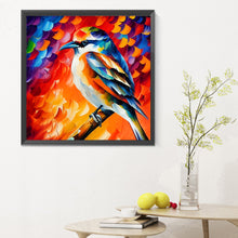 Load image into Gallery viewer, Diamond Painting - Full Round - Sparrow on branch with oil paint elements (30*30CM)
